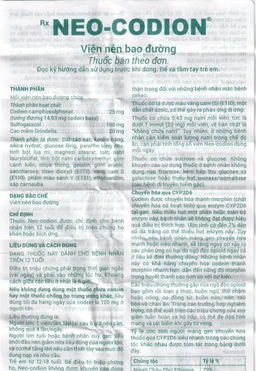 Viên nén Neo-Codion Bouchara điều trị triệu chứng ho khan (2 vỉ x 10 viên)