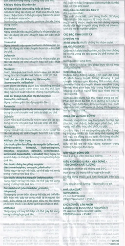 Viên nén Neo-Codion Bouchara điều trị triệu chứng ho khan (2 vỉ x 10 viên)