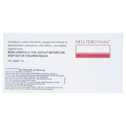 Viên đặt âm đạo Neo-Tergynan Bouchara điều trị viêm âm đạo (1 vỉ x 10 viên)