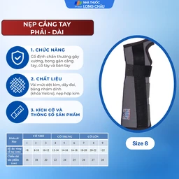 Nẹp cẳng tay phải - dài size 8 Gia Hưng 2