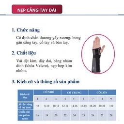 Nẹp cẳng tay phải - dài size 3 Gia Hưng