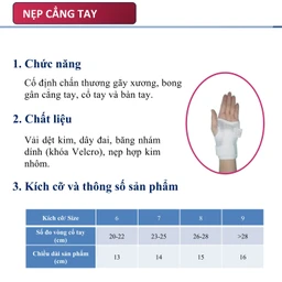 Nẹp cẳng tay phải - dài size 8 Gia Hưng
