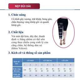 Nẹp đùi dài size 8 Gia Hưng