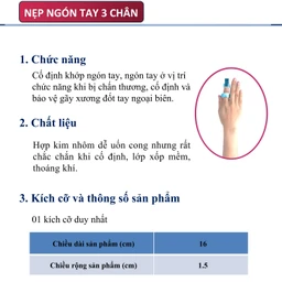 Nẹp ngón tay 3 chân Gia Hưng