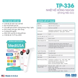 Nhiệt kế hồng ngoại đo trán Mediusa TP-336N New 8