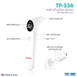 Nhiệt kế hồng ngoại đo trán Mediusa TP-336N New 4