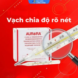 Nhiệt kế thuỷ ngân đo thân nhiệt cơ thể Aurora CRW-23
