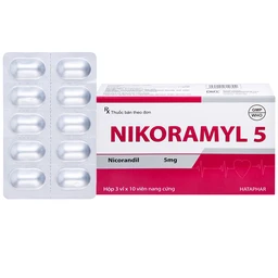 Viên nang cứng Nikoramyl 5 Hà Tây phòng và điều trị cơn đau thắt ngực (3 vỉ x 10 viên)  1