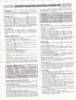 Que thử đường huyết Nipro Premier (hộp 25 que)