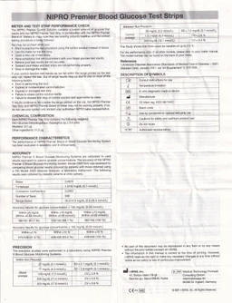 Que thử đường huyết Nipro Premier (hộp 25 que)