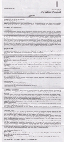 Viên nén Noklot 75mg Cadila phòng ngừa tai biến xơ vữa động mạch (3 vỉ x 10 viên)