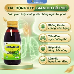 Siro giúp bổ phế, hạn chế ho nhiều, loãng đờm, giảm đau rát họng do ho Nopanho Kingphar (125ml) 3