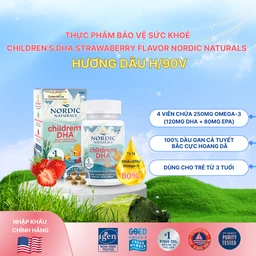 Viên uống tốt cho não bộ của trẻ Nordic Naturals Children's DHA Strawberry Flavor (90 viên) 4