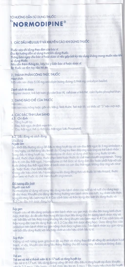 Viên nén Normodipine 5mg Gedeon điều trị tăng huyết áp, đau thắt ngực ổn định (3 vỉ x 10 viên)
