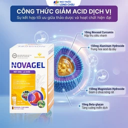 Thực phẩm bảo vệ sức khỏe Novagel Dân Khang hỗ trợ giảm acid dịch vị, bảo vệ niêm mạc dạ dày (Hộp 20 gói x 10ml) 3