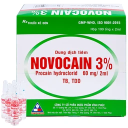 Dung dịch tiêm Novocain 3% Vinphaco gây tê tiêm thấm, gây tê vùng, gây tê tủy sống (100 ống x 2ml) 1
