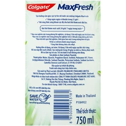 Nước súc miệng Colgate MAXFRESH Trà Xanh 750ml 4