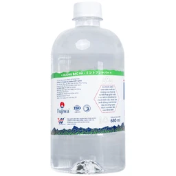Nước súc miệng Ion muối Fujiwa 680ml hỗ trợ ngăn chặn vi khuẩn, giảm viêm họng