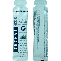 Nước Súc Miệng Shikai Tokyo Pharma - Phòng Ngừa Virus, Vi Khuẩn,Hỗ Trợ Điều Trị Viêm Nướu, Viêm Lợi, Nha Chu (Hộp 12 gói) 3