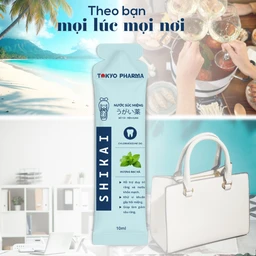 Nước Súc Miệng Shikai Tokyo Pharma - Phòng Ngừa Virus, Vi Khuẩn,Hỗ Trợ Điều Trị Viêm Nướu, Viêm Lợi, Nha Chu (Hộp 12 gói) 4