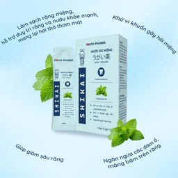 Nước Súc Miệng Shikai Tokyo Pharma - Phòng Ngừa Virus, Vi Khuẩn,Hỗ Trợ Điều Trị Viêm Nướu, Viêm Lợi, Nha Chu (Hộp 12 gói) 2