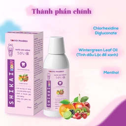 Nước Súc Miệng Trẻ Em Shikai Kiddy Tokyo Pharma - Phòng Ngừa Vi Khuẩn,Hỗ Trợ Điều Trị Viêm Nướu, Giảm Sâu Răng (250ml) 3