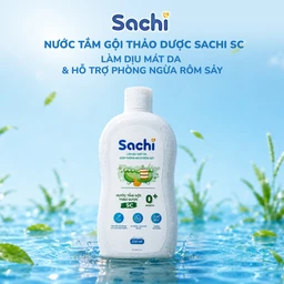 Nước tắm gội thảo dược Sachi Sả Chanh cho bé sơ sinh từ 0 tháng tuổi 250ml Giúp tránh muỗi, ngừa rôm sảy và mảng bám da đầu 2