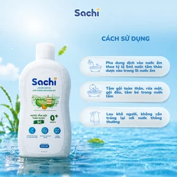 Nước tắm gội thảo dược Sachi Sả Chanh cho bé sơ sinh từ 0 tháng tuổi 250ml Giúp tránh muỗi, ngừa rôm sảy và mảng bám da đầu 6