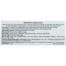 Nước tẩy trang Bioderma Sebium H2O dành cho da dầu và hỗn hợp (500ml) 9