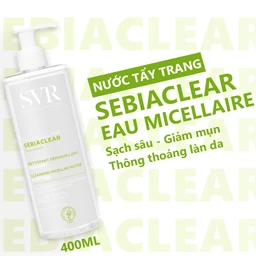 Nước tẩy trang SVR Eau Micellaire Sebiaclear làm sạch da và tẩy trang lớp trang điểm dành cho da dầu mụn (400ml) 2