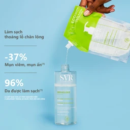 Nước tẩy trang SVR Eau Micellaire Sebiaclear làm sạch da và tẩy trang lớp trang điểm dành cho da dầu mụn (400ml) 4