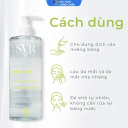 Nước tẩy trang SVR Eau Micellaire Sebiaclear 400ml làm sạch da và tẩy trang lớp trang điểm dành cho da dầu mụn