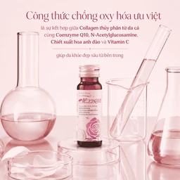 Chai uống bổ sung collagen giúp đẹp da tăng độ ẩm cho da và độ đàn hồi cho da Hana Colla Q10 Jpanwell (10 chai x 50ml) 5