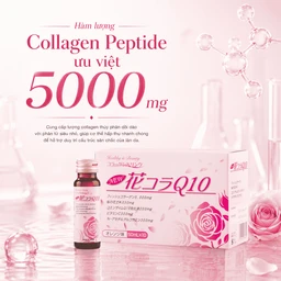 Chai uống bổ sung collagen giúp đẹp da tăng độ ẩm cho da và độ đàn hồi cho da Hana Colla Q10 Jpanwell (10 chai x 50ml) 3
