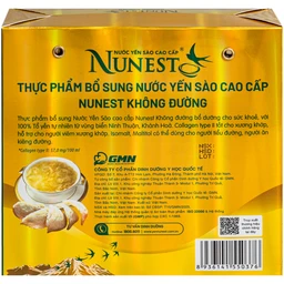 Nước Yến Cao Cấp Nunest Không Đường (6 hũ x 70ml) 4