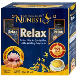 Nước Yến Sào Cao Cấp Nunest Relax - Ngủ Ngon, Giảm Căng Thẳng Mệt Mỏi (6 hũ x 70ml) 3