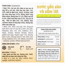 Nước yến sào và sâm lát Green Bird (8 hũ x 72g) 5