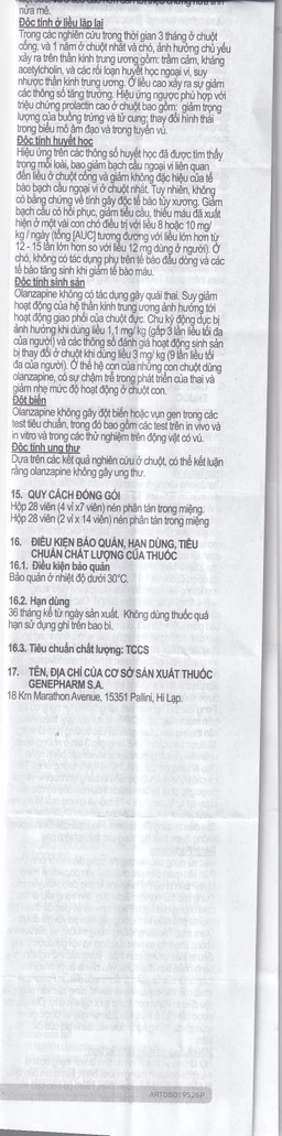 Viên nén Nykob 5mg Genepharm SA điều trị tâm thần phân liệt (4 vỉ x 7 viên)