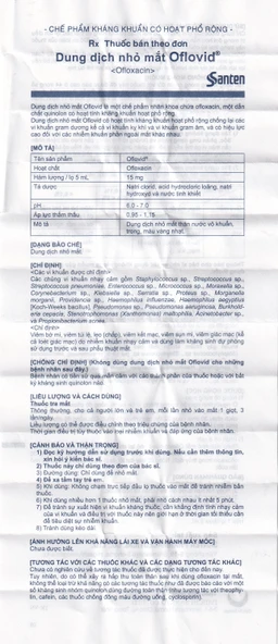 Thuốc nhỏ mắt Oflovid Santen điều trị viêm bờ mi, viêm túi lệ, lẹo, viêm kết mạc, viêm sụn mi (5ml)