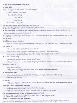 Siro bổ não Omega Vit Botafarma (100ml)