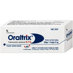 Thuốc mỡ Oraltrix 0.1% An Thiên giảm triệu chứng viêm nhiễm khoang miệng, loét do chấn thương (Hộp 5g) 2