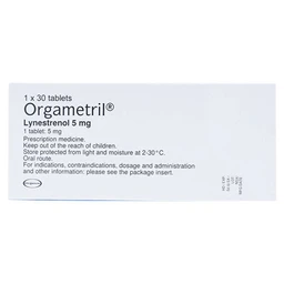 Viên nén Orgametril 5mg MSD điều trị đa kinh, rong kinh, rong huyết (1 vỉ x 30 viên)