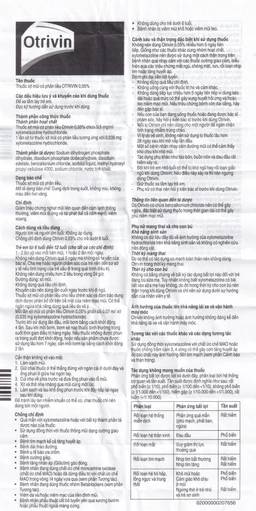 Thuốc xịt mũi Otrivin 0.05% GSK giảm triệu chứng nghẹt mũi, viêm mũi dị ứng (10ml)