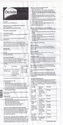 Thuốc nhỏ mũi Otrivin 0.1% GSK điều trị nghẹt mũi, sung huyết mũi họng (10ml)