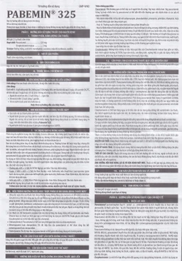 Cốm Pabemin 325 Pharimexco điều trị sốt từ nhẹ đến vừa, cảm lạnh, ho, sổ mũi (30 gói)