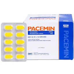 Viên nén Pacemin Hataphar điều trị triệu chứng đau đầu, sổ mũi, hắt hơi, giảm đau nhẹ (50 vỉ x 10 viên)
