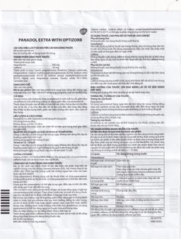 Viên nén Panadol Extra With Optizorb GSK giảm đau, hạ sốt nhanh, không gây buồn ngủ (12 vỉ x 10 viên)