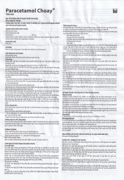 Viên nén Paracetamol Choay 500mg Sanofi điều trị triệu chứng đau từ nhẹ đến vừa, sốt (10 vỉ x 10 viên)