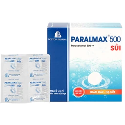 Viên sủi Effer-Paralmax 500 Boston giảm các chứng đau nhẹ đến vừa, đau đầu, đau răng (5 vỉ x 4 viên)