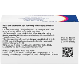 Thuốc Paxlovid Pfizer là thuốc kháng virus dùng đường uống để điều trị COVID-19 (5 vỉ x 6 viên) 5